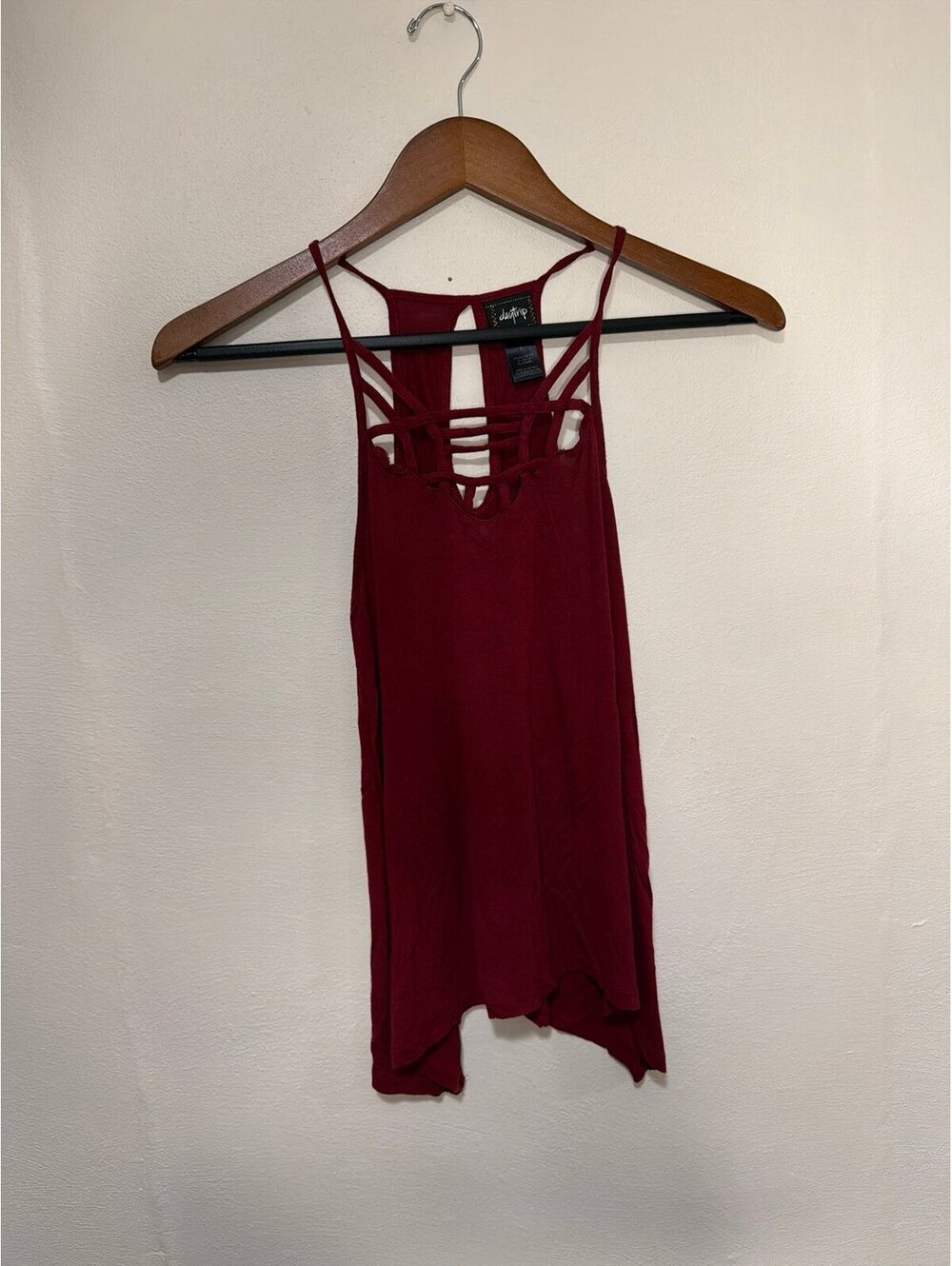 Women's Small Burgundy Strappy Tank Top